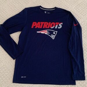 Nike Dri-Fit New England Patriots long sleeve shirt. Size M. Like new.